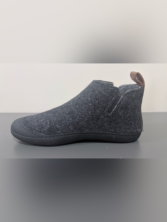 Huckberry Black Grey Wool Size US 8 Men\'s Outdoor Slipper Boot Made In Portugal